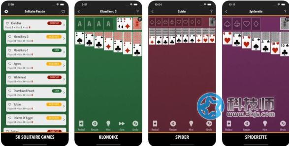 Solitaire Parade - iPhone/iPad的57种接龙游戏集合