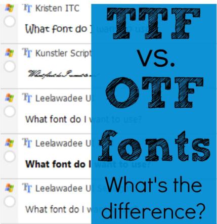 OTF与TTF字体一样吗？有什么区别哪个更好？