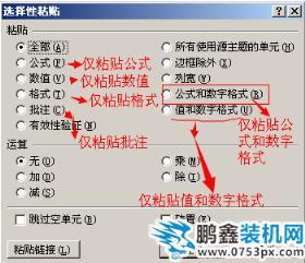 选择性粘贴