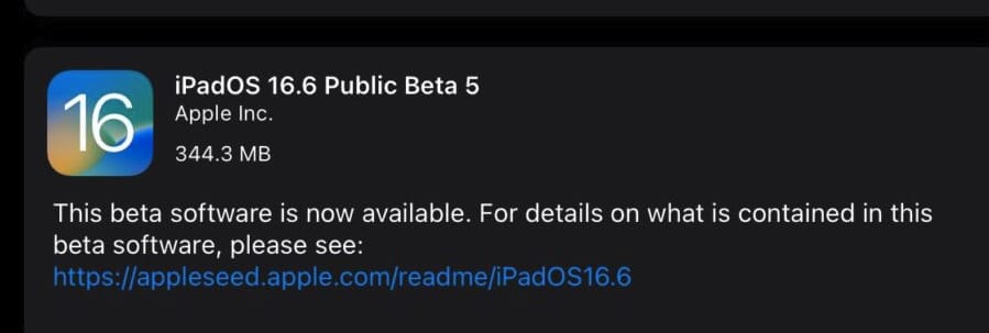 苹果 iOS 16.6 及 iPadOS 16.6 Beta 5 固件更新推出：RC前后的Beta