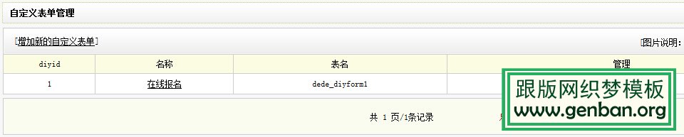 制作织梦dedecms自定义表单