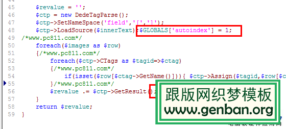 {dede:productimagelist}图集添加数字编号