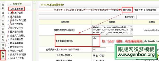 织梦程序7.15更新后 网站出现错误 DedeCMS Error:Tag disabled:\php\的解决方法