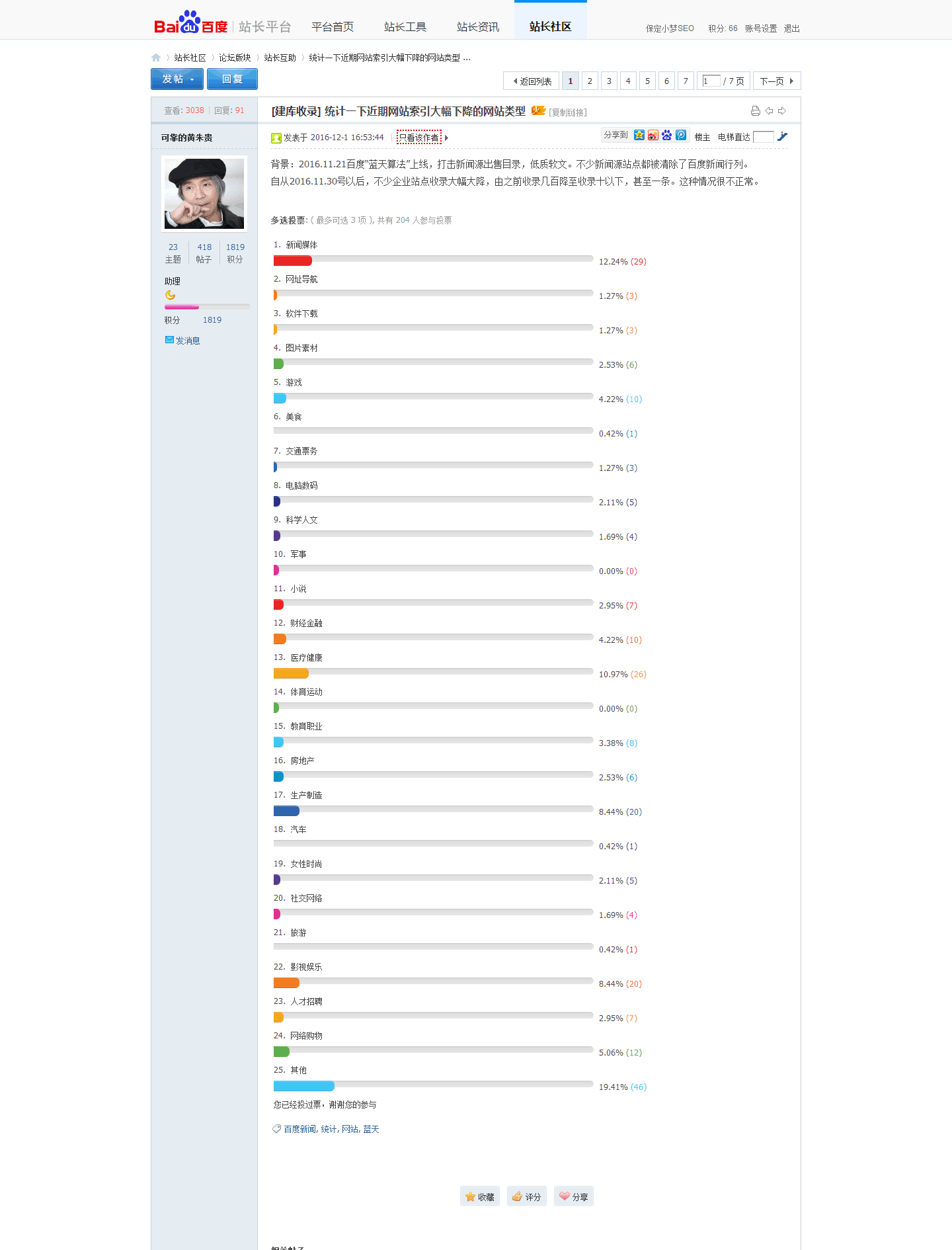 百度蓝天算法上线site索引量大幅下降解决方法